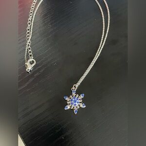 Blue Snowflake Necklace